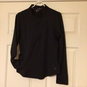 Large Spyder Black Long Sleeve Athletic Top